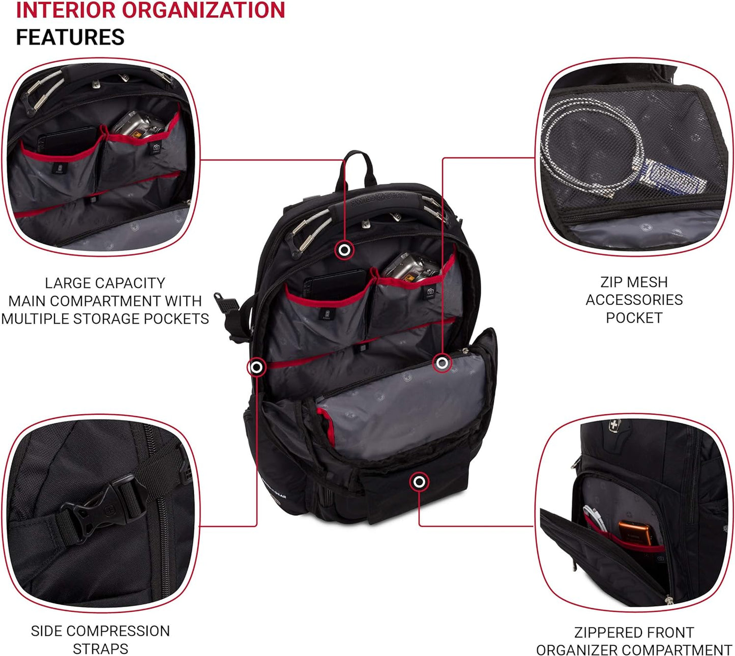 SwissGear 5709 Scansmart Backpack, Black, Large