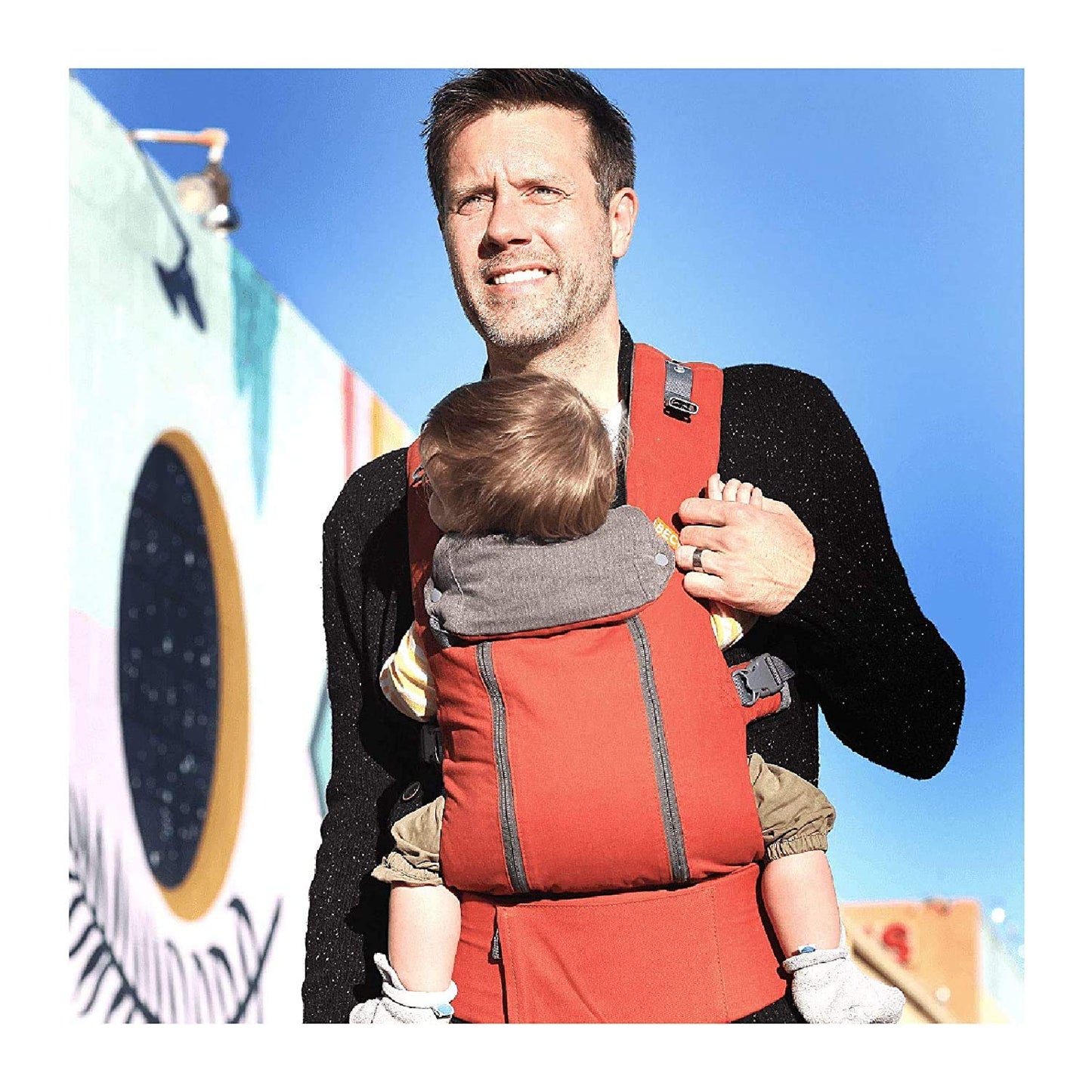 Beco 8 Baby Carrier from Newborn to Toddler (7-45lbs) - All in 1 Hybrid Front, Hip and Backpack Style Carrier with Breathable, Cooling Mesh - Rust