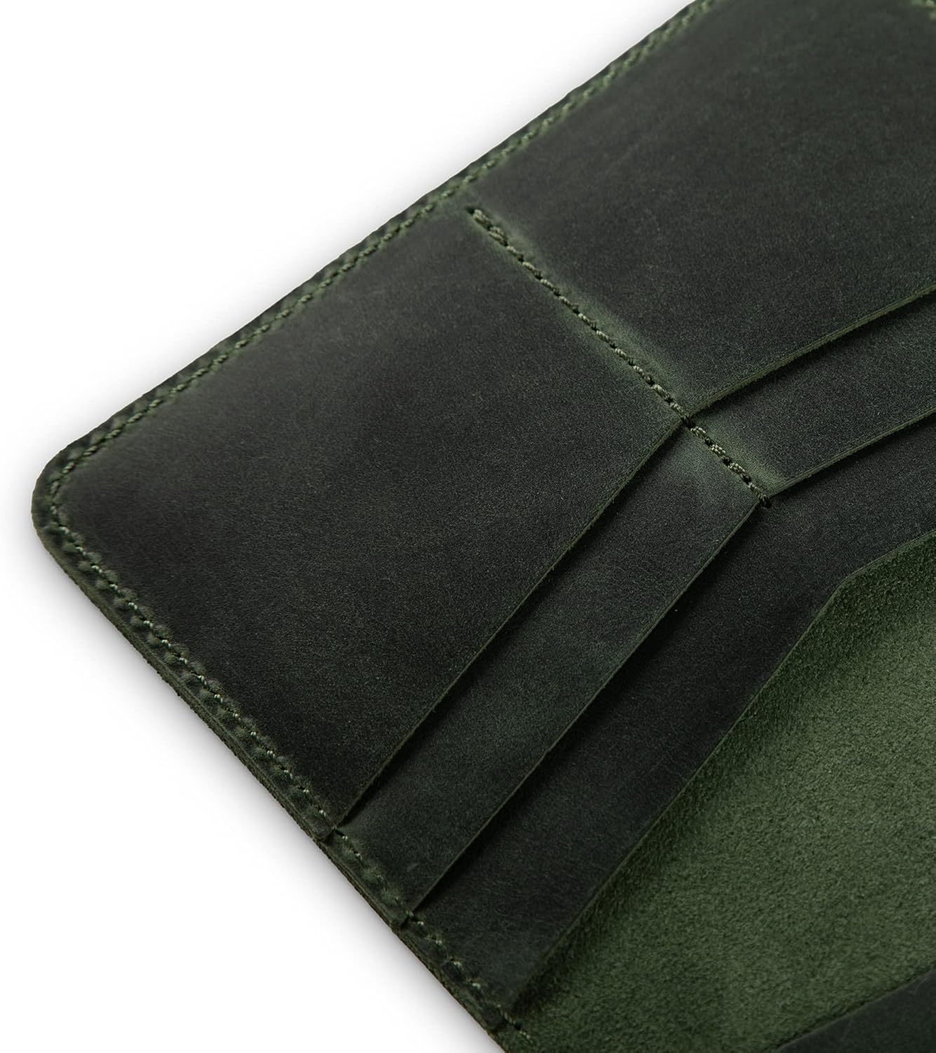 PEGAI Standard Full Grain Crazy Horse Leather Passport Holder | Custom Travel Passport Cover & Organizer | Handcrafted Leather Passport Wallet for Men and Women | Pike (Green)