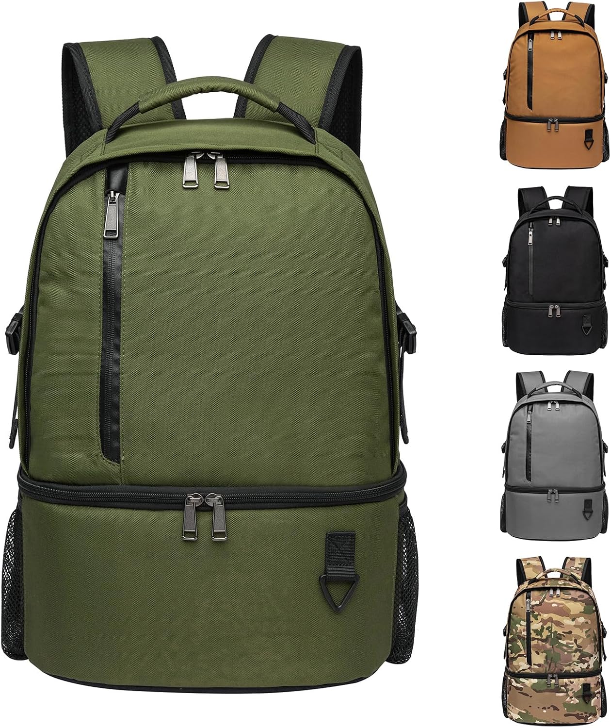 TUGUAN Insulated Cooler Backpack 38 Cans Double Deck Leakproof Lightweight Soft Lunch Backpack Small Cooler Bag Beach Picnic