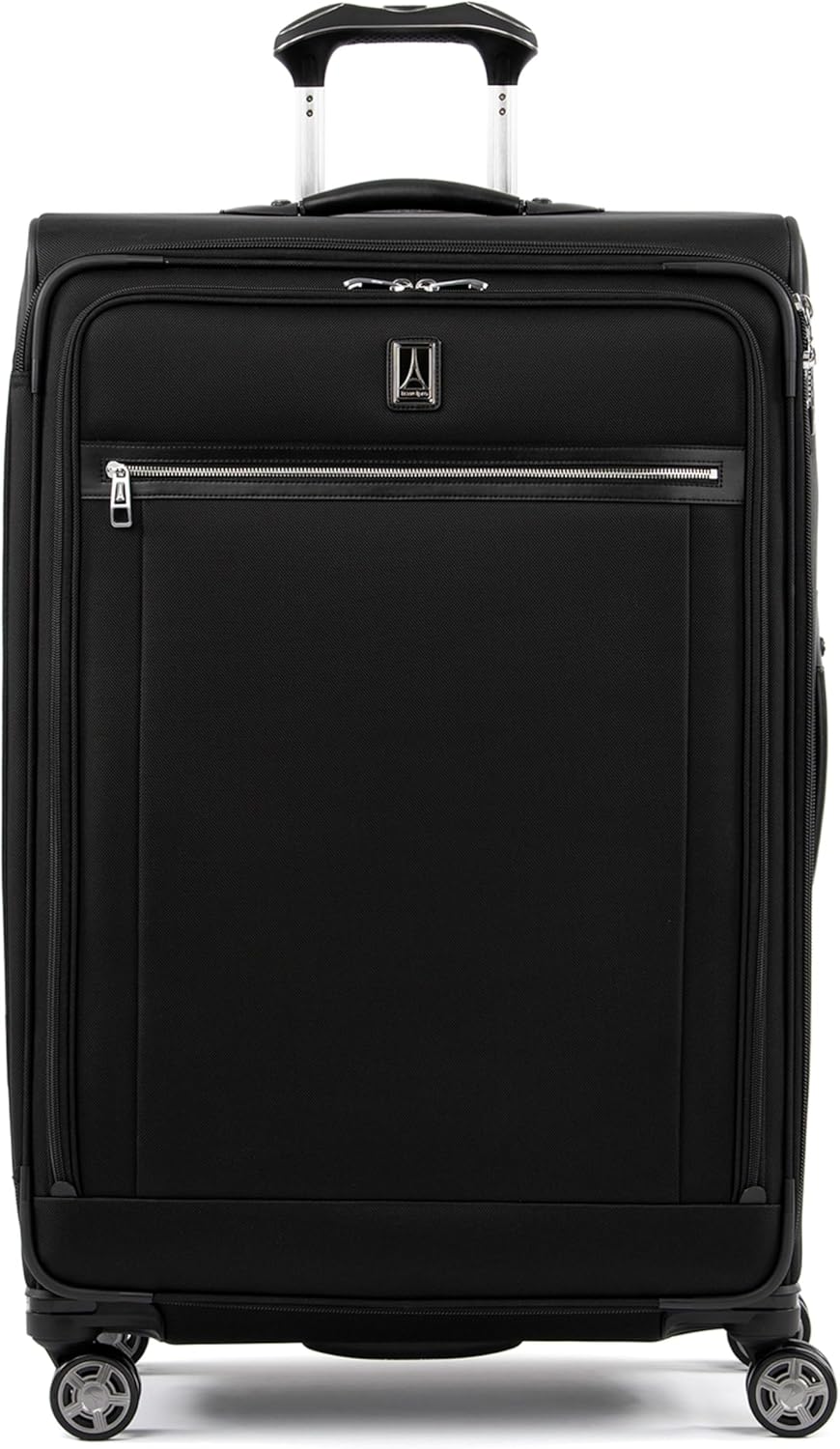 Travelpro Platinum Elite Softside Expandable Checked Luggage, 8 Wheel Spinner Large Suitcase, TSA Lock, Men and Women, Shadow Black, Checked Large 29-Inch