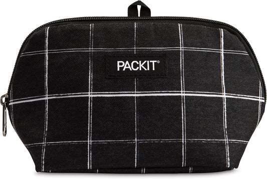 PackIt Snack Bag, Black Grid, Normal