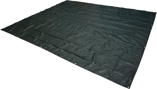 Amazon Basics Waterproof Camping Tarp, 9.5 Feet x 11.3 Feet, Dark Green