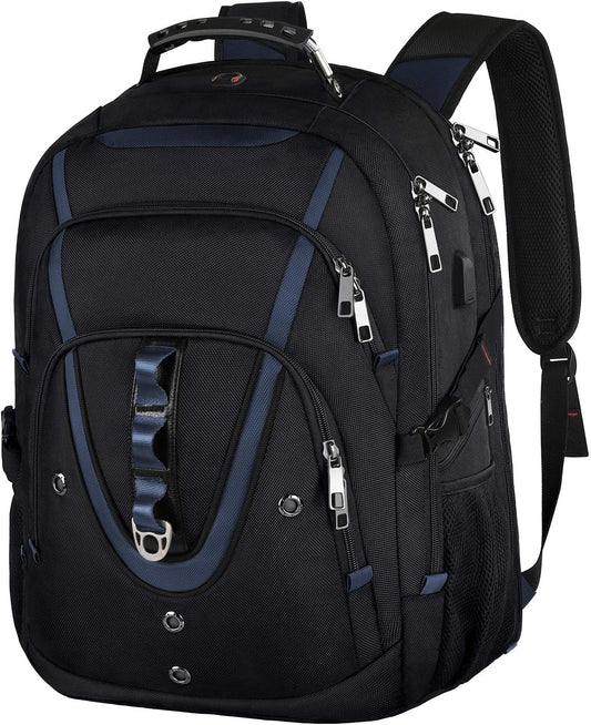 Mogplof 18.4 Laptop Backpack Men Women, 55L Extra Large Laptops Backpack with USB Charger Port,TSA Friendly Flight Approved and RFID Anti-theft Pocket,Water Resistant Suiltable for Traveling&Business
