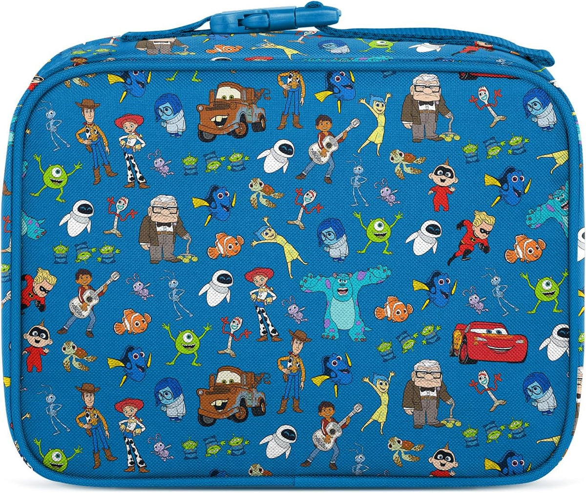 Simple Modern Disney Pixar Kids Lunch Box for School | Reusable Insulated Lunch Bag for Toddler, Girl, and Boy | Exterior & Interior Pockets | Hadley Collection | Pixar Mashup on Blue