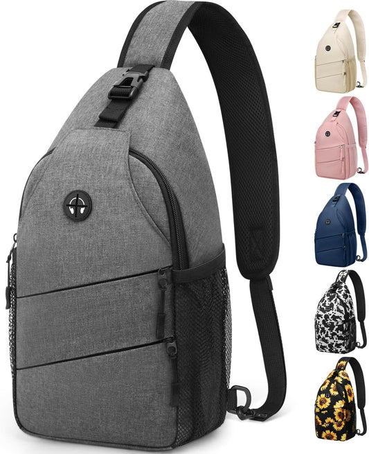 Crossbody Bags for Women Men Trendy Sling Bag Bakpack Casual Chest Bag with Convertible Shoulder Strap