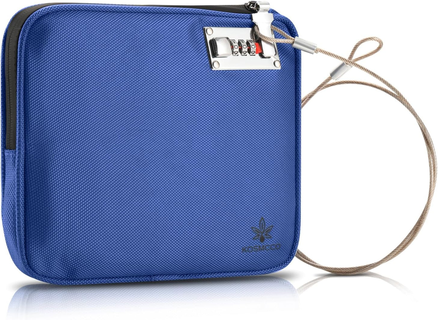 Anti-Theft Locking Beach Bag, 9x7.5-inch Portable Beach Safe for Securing Your Valuables and Phone – Blue