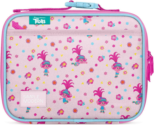 Simple Modern Trolls Kids Lunch Box for School | Reusable Insulated Lunch Bag for Toddler, Girl, and Boy | Meal Containers with Exterior & Interior Pockets | Hadley Collection | Trolls Poppy Mashup