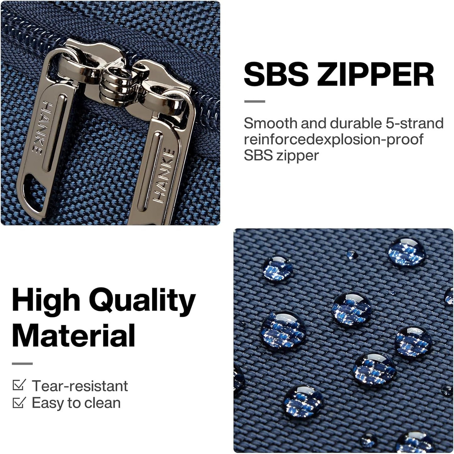 Hanke Expandable Carry On Luggage Suitcases with Wheels Foldable Duffle Bag for Travel Carry On suitcase Weekend Bag for Women Men（Blue）