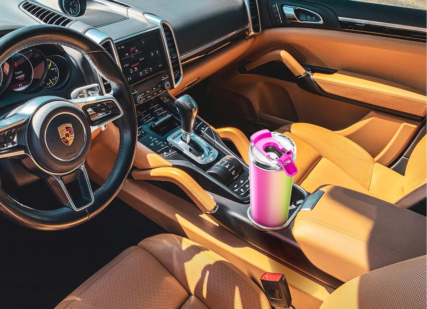 Meoky 30 oz Travel Coffee Mug with Leak-proof Lid, Stainless Steel Insulated Coffee Tumbler, Keeps Hot for 8 Hours or Cold for 24 Hours, Fits in Car Cup Holder (Night)