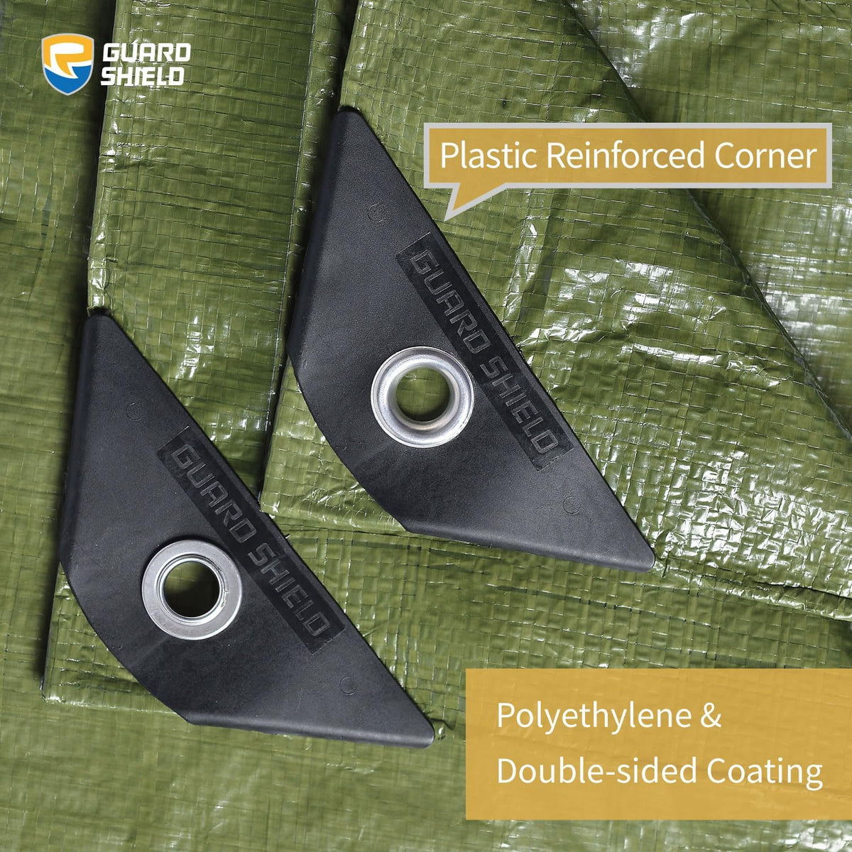 GUARD SHIELD Tarp Green 10x12 Feet Multi Purpose Waterproof Poly Tarp Cover 5mil