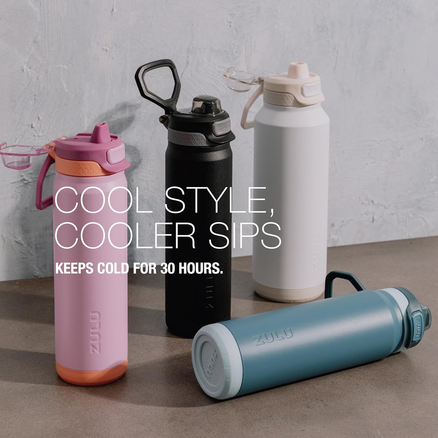 ZULU Powerfill Pro 32oz Stainless Steel Water Bottle with Quick Fill Lid, Triple Walled Vacuum Insulated Metal, Leak Proof Locking Lid, Sip and Chug, Reusable BPA Free, Evergreen