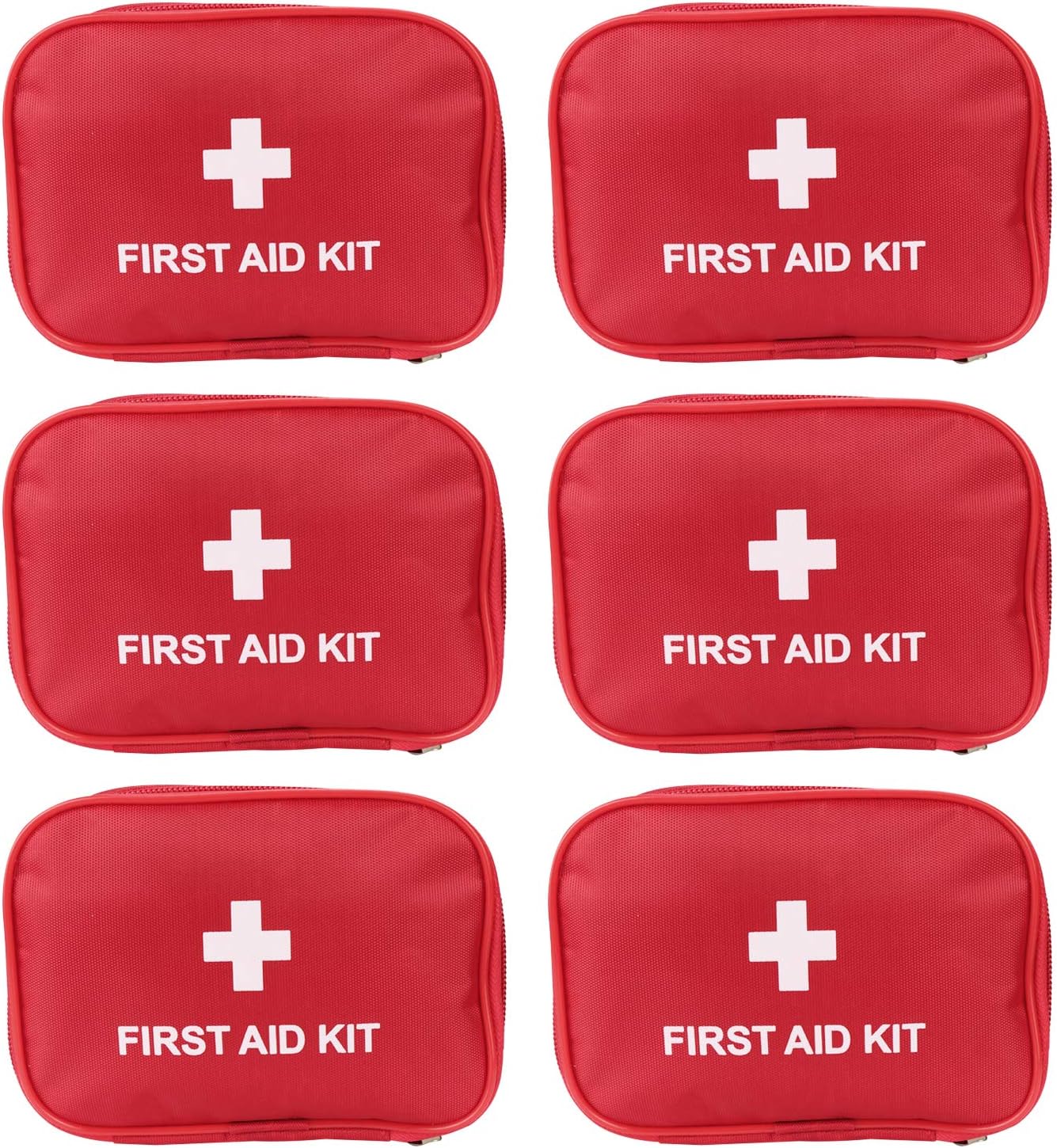 AOUTACC 6 Pack Empty First Aid Kit Bag, Lightweight Empty First Aid Bag for Emergency at Home, Office, Car, Outdoors, Boat, Camping, Hiking(Bag Only)