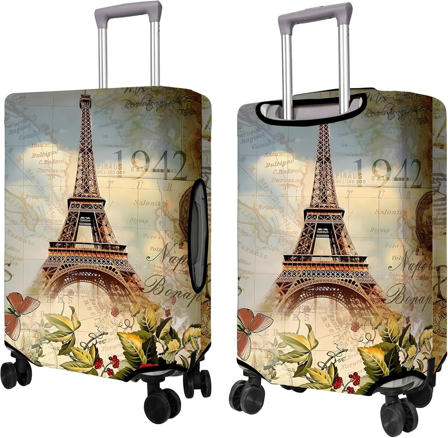 Travel Luggage Cover Suitcase Protector Fits 18-32 Inch Wheel Covers PatternedTravel Related Items Flower Luggage Protector Elastic XL