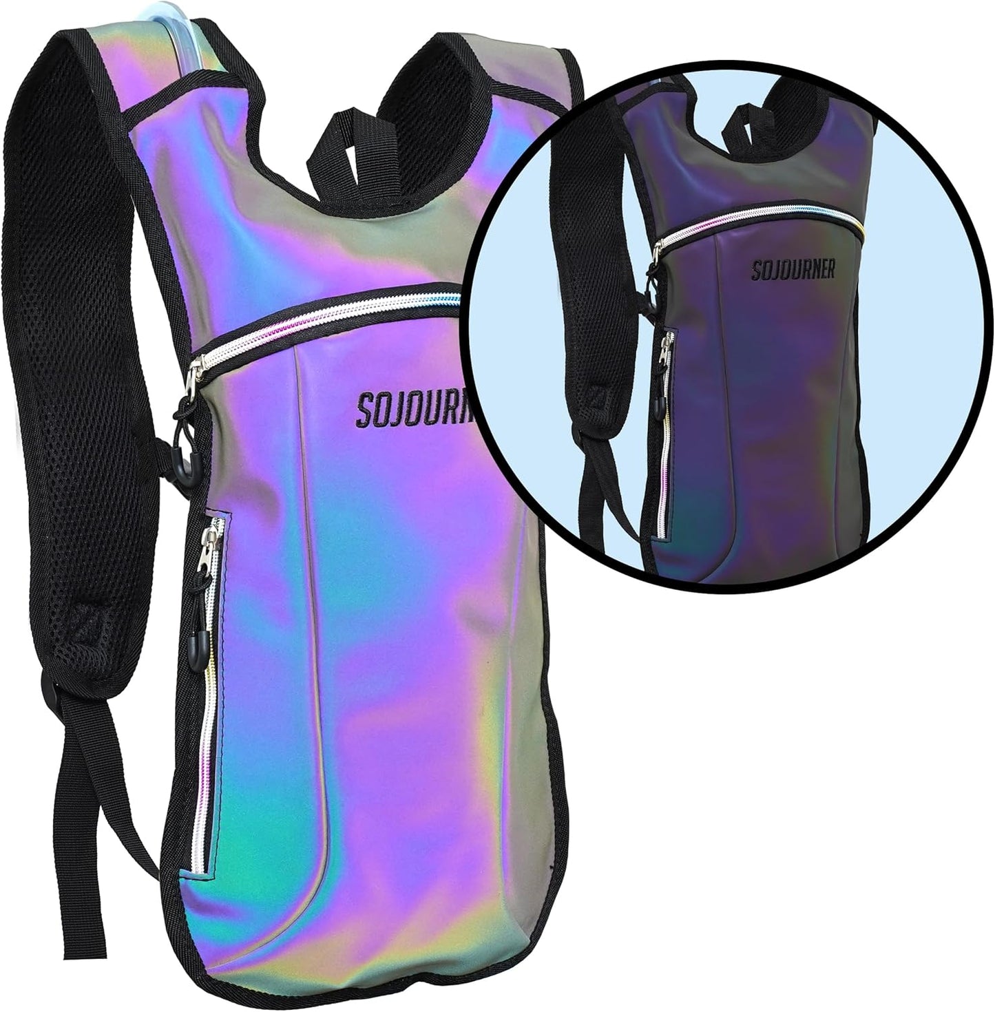Sojourner Rave Hydration Pack - Hydration Backpack - Hydropack with 2L Bladder - Water Backpack for Festivals, Hiking, Running, Biking and More