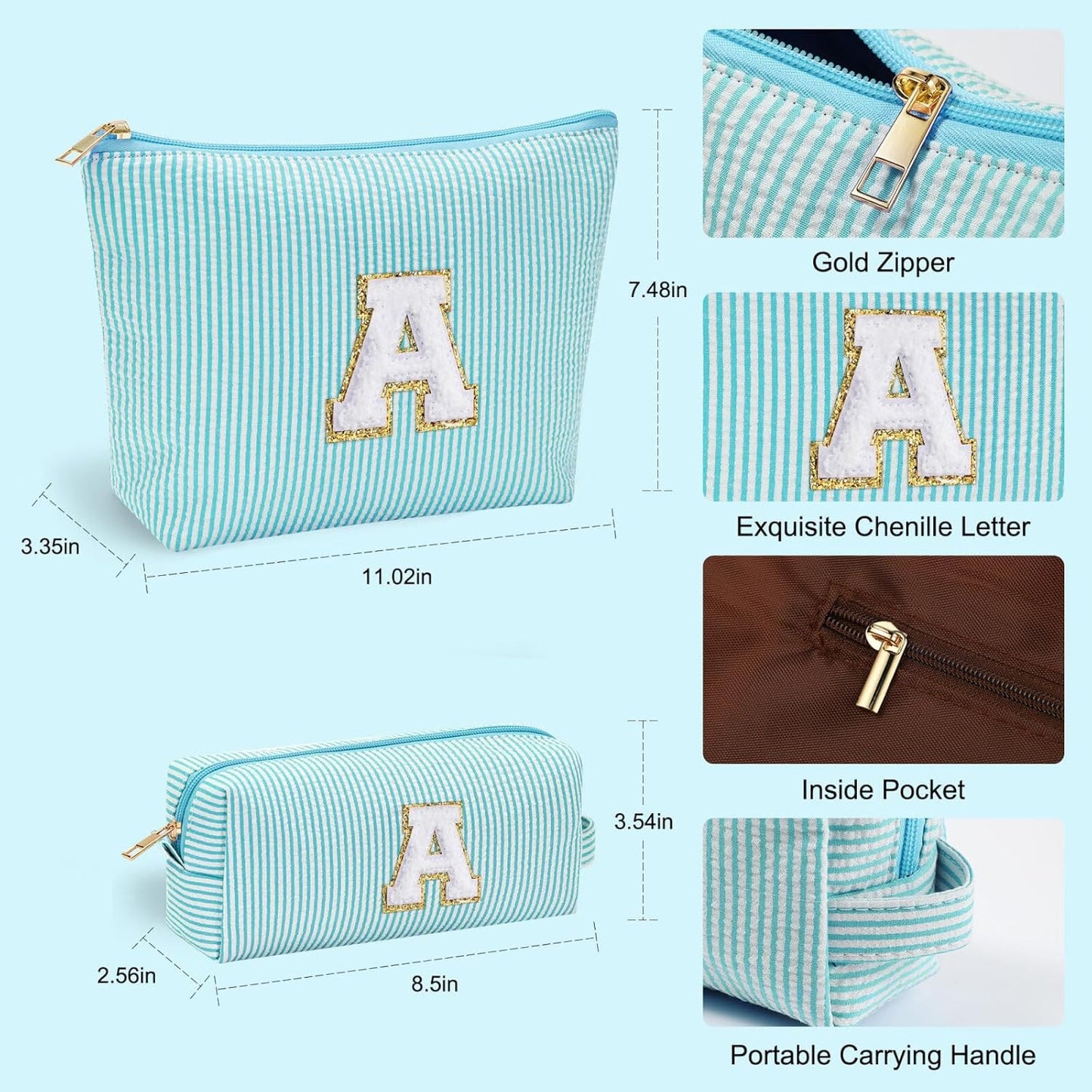 YOOLIFE Gifts for Women - Personalized Makeup Bag Organizer for Cosmetics, Skincare, Best Friend, Wife, Mom Birthday & Valentine's Day
