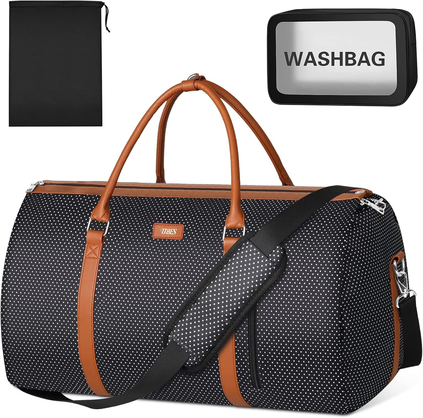 Garment Bag for Travel Convertible Carry On Garment Bag Large Travel Duffel Bags for Women 2 in 1 Hanging Suitcase Suit Travel Bags for Women & Men 3pcs Set
