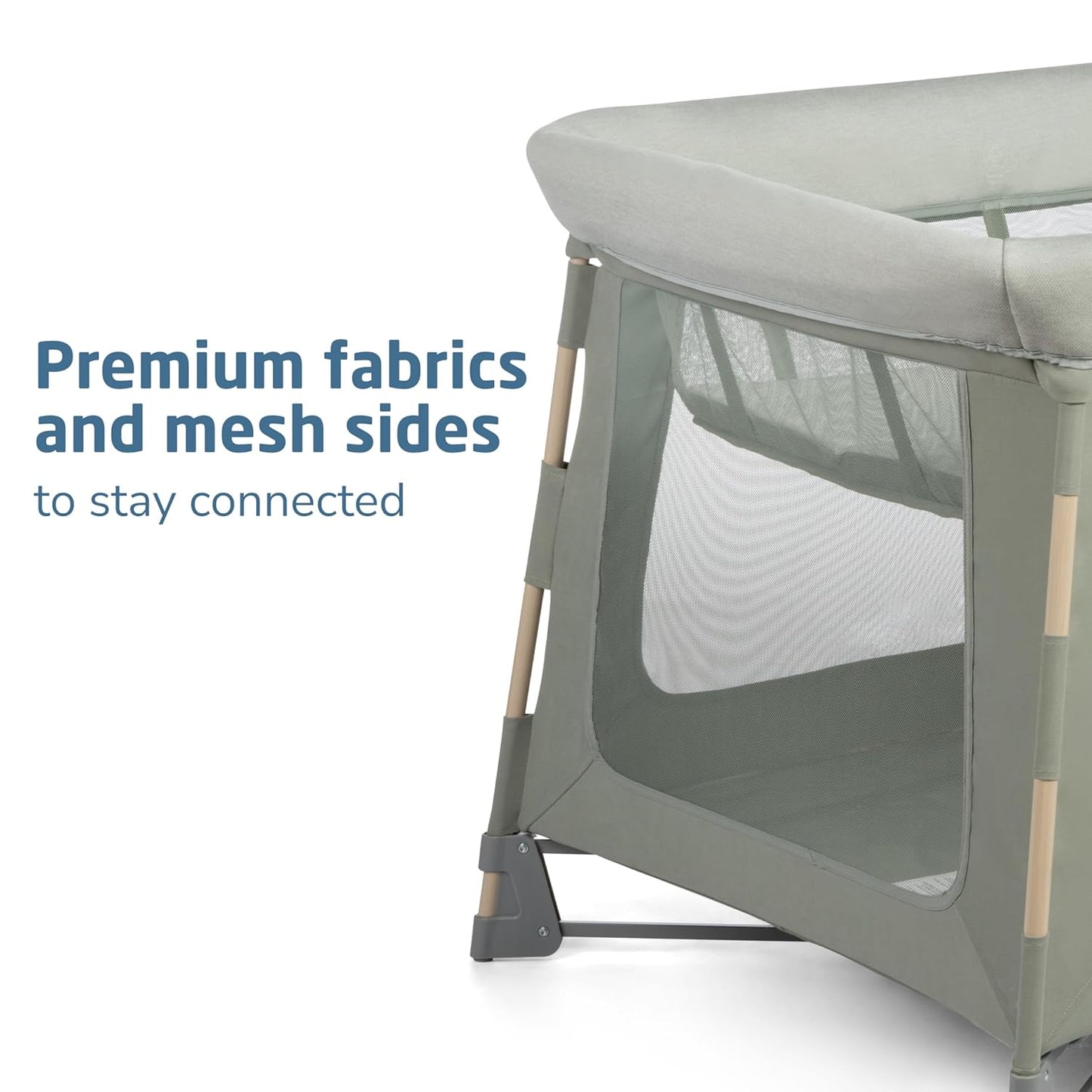 Maxi-Cosi Swift Baby Playard with Mat, Baby Playpen, Play Yard with Bassinet - Portable Playpen for Babies and Toddlers, Classic Green