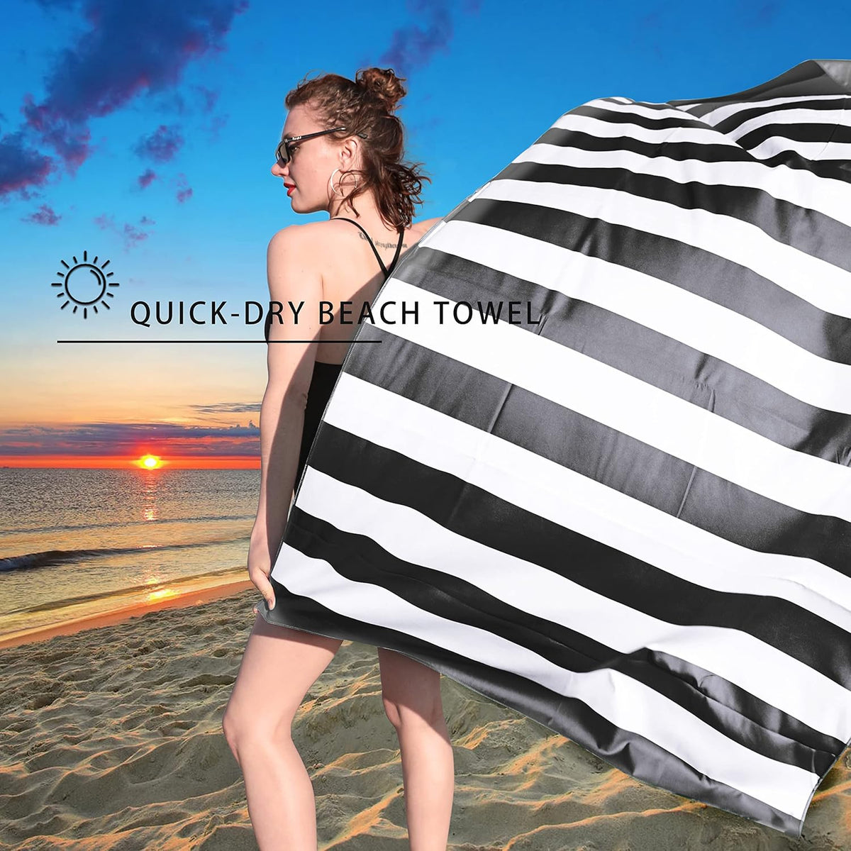 Your Choice Microfiber Quick Dry Sand-Free Beach Towel for Adults & Kids (67x35 Inch, 60x30 Inch) - Oversized, Compact, Lightweight, Absorben