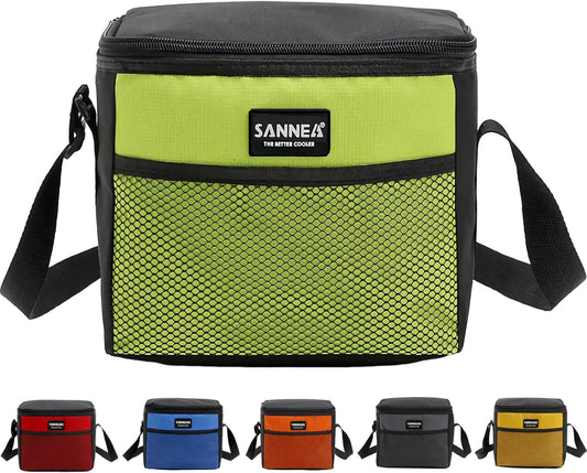 6 Can/5L Lunch Bag for Women Men Portable Lunch Box Small Cooler Bag Soft Collapsible Reusable Insulated Lunch Tote for Everyday Work Travel (Green)