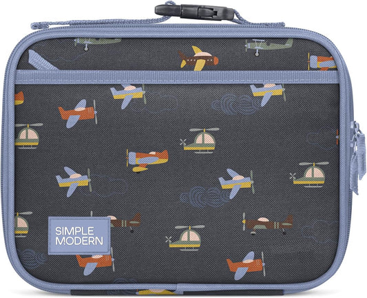 Simple Modern Kids Lunch Box for School | Reusable Insulated Lunch Bag for Toddler, Girl, and Boy | Meal Containers with Exterior & Interior Pockets | Hadley Collection | Wheels Up