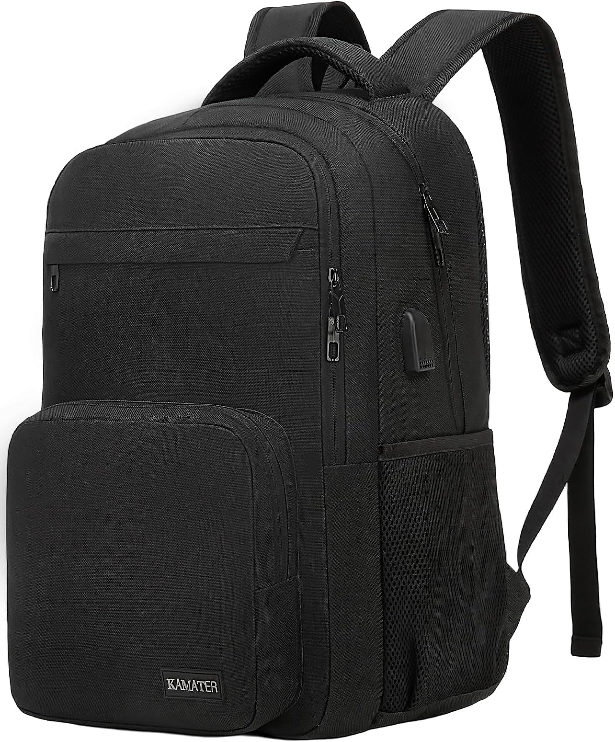Black Backpack for School, college Backpack for Teens,Students, with 17.3 inch Laptop Sleeve Back Pack for Boys, Large Computer Back Pack with Compartments for Men & Women