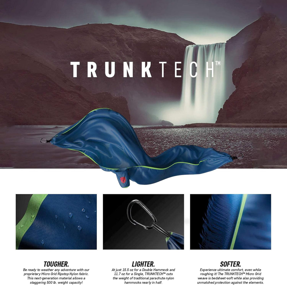 Grand Trunk TrunkTech Double Hammock - Vibin