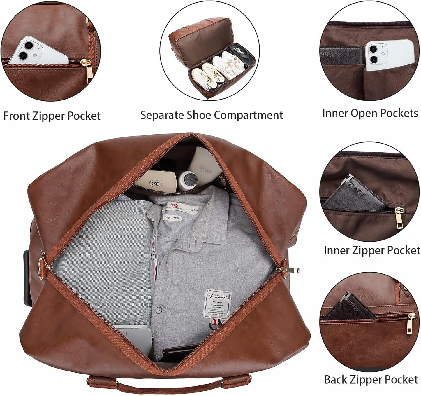 seyfocnia Rolling Duffle with Wheels, Duffle Bag for Travel Women Carry On Luggage Wheeled Overnight Weekender Bag Men