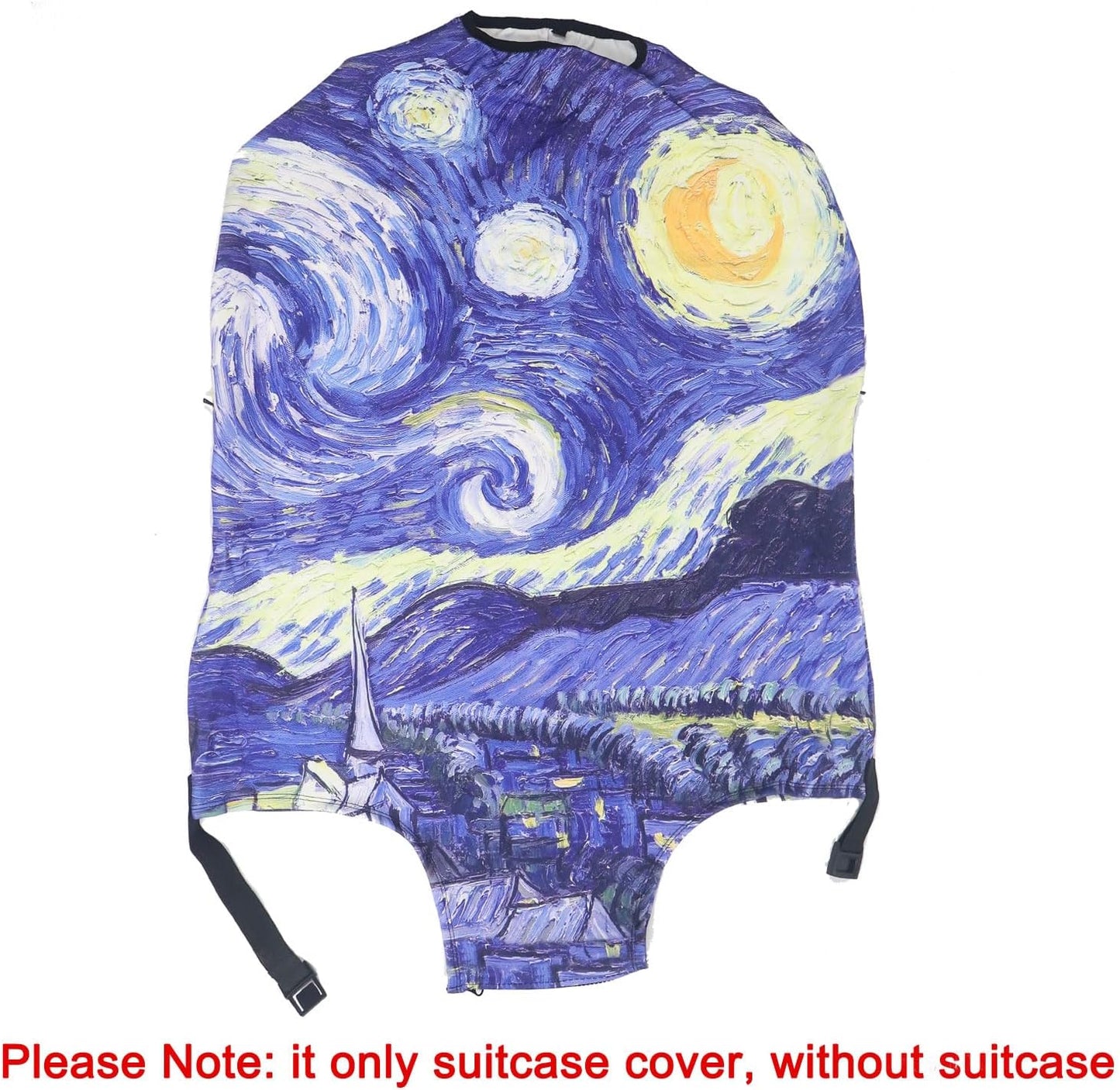 MosaiRudo Thicker Luggage Cover Elastic Suitcase Cover Protector Fits 18-32 Inch Suitcase Travel Accessories (Starry Sky, S)