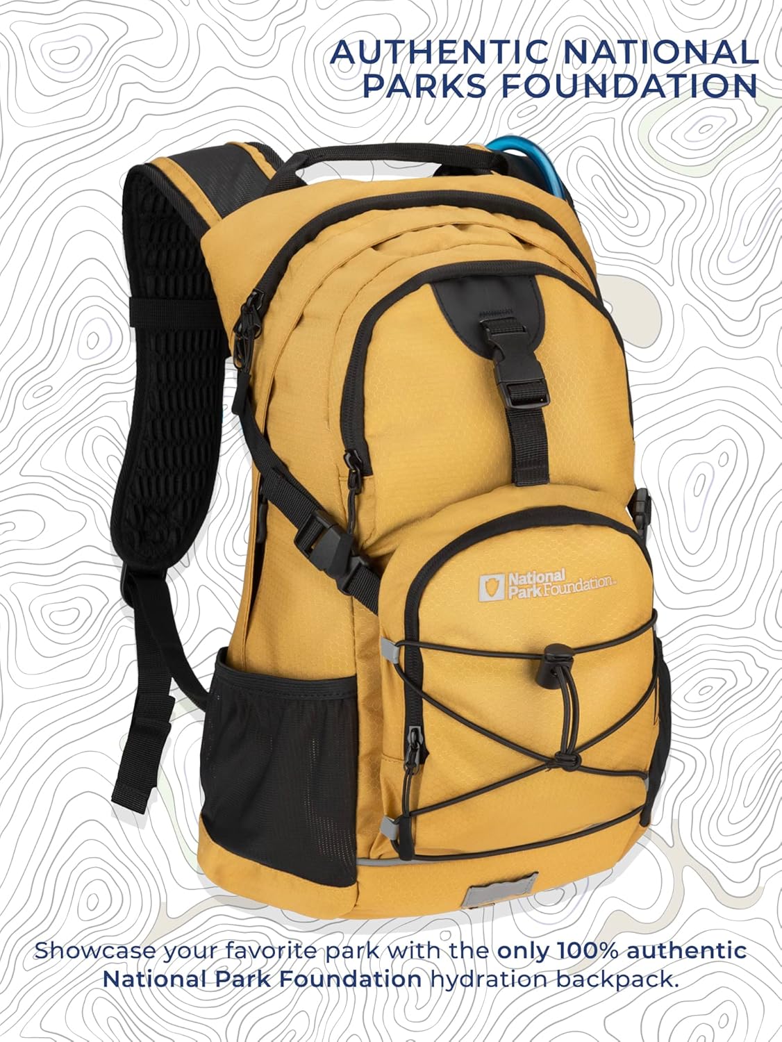 National Park Foundation 18L Hydration Backpack with 2 Liter Hydro Water Bladder Bag, Lightweight Daypack for Cycling, Hiking, Running, Climbing, for Men Women Kids