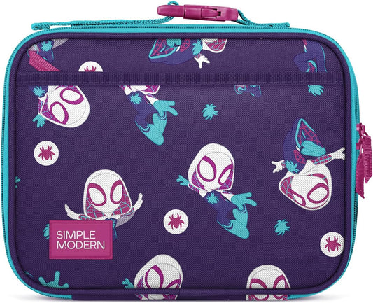 Simple Modern Marvel Kids Lunch Box for School | Reusable Insulated Lunch Bag for Toddler, Girl, and Boy | Meal Containers with Exterior & Interior Pockets | Hadley Collection | Spider Gwen
