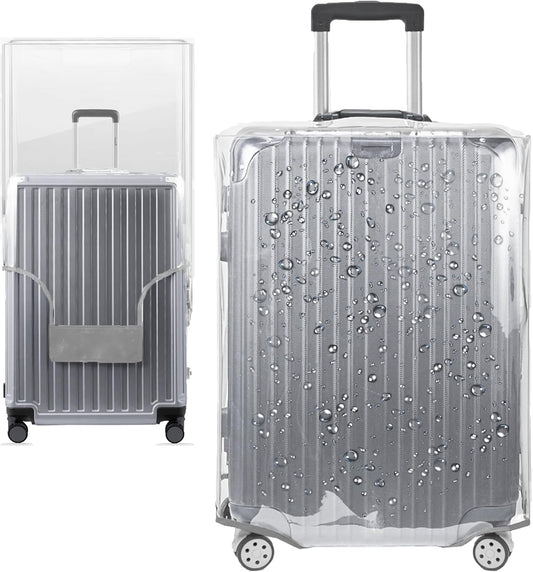 20 Inch Full Clear PVC Suitcase Cover Protectors for TSA Approved Travel Luggage Protector Covers Set Transparent Luggage Case Suitable for 19"-20" Full Clear