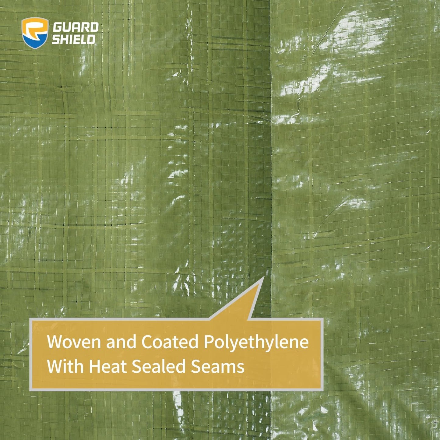 GUARD SHIELD Tarp Green 12x16 Feet Multi Purpose Waterproof Poly Tarp Cover 5mil (2-Pack)