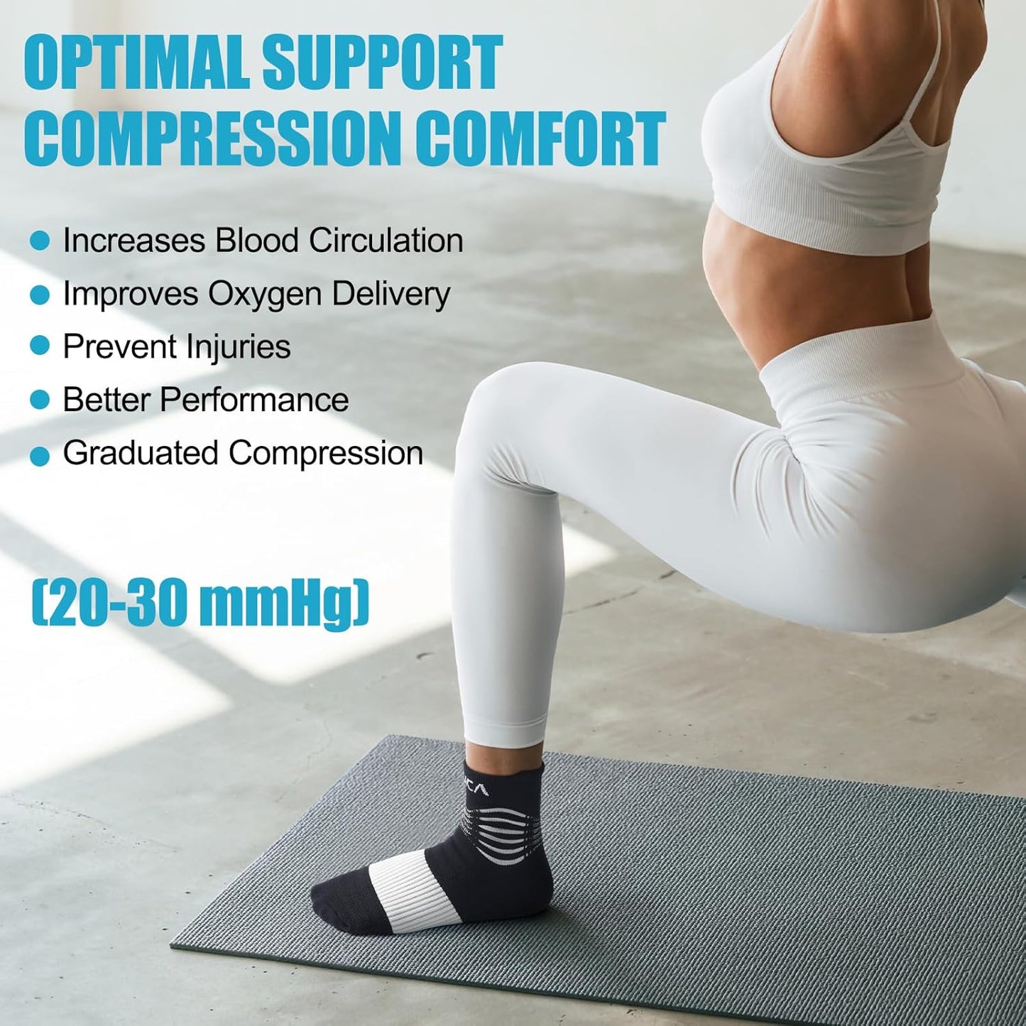 NEENCA Medical Compression Socks for Women & Men Circulation, Ankle Compression Stockings for Pain Relief, Plantar Fasciitis, Swelling, Neuropathy, Runner, Nurses, Travel, Pregnancy, Flying,20-30 mmHg