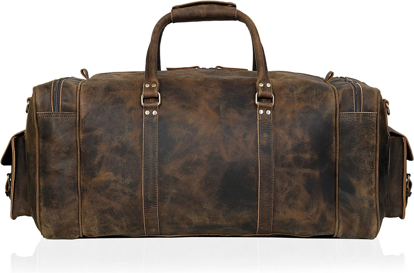 Large duffel bags for men holdall leather travel bag overnight gym sports weekend bag