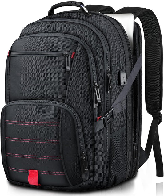 50L Travel Backpack, Extra Large Backpack, Laptop Backpack for Men, big Backpack, Water Resistant TSA Approved Business Work College School Computer Bag with USB Port, Fits 17 Inch Laptops