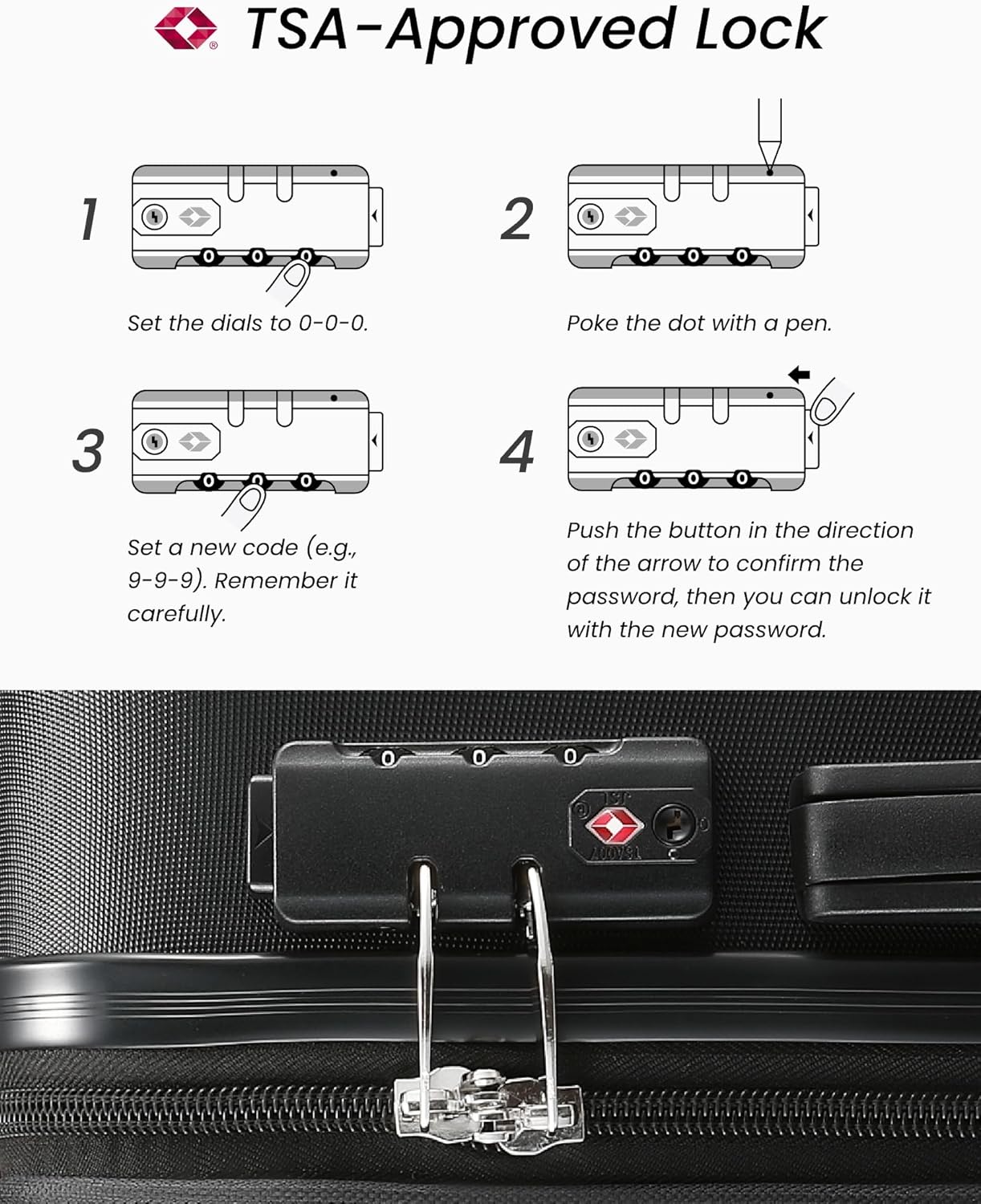 24 Inch Luggage with Spinner Wheels, Expandable Hardside Medium Checked Suitcase, White Brown