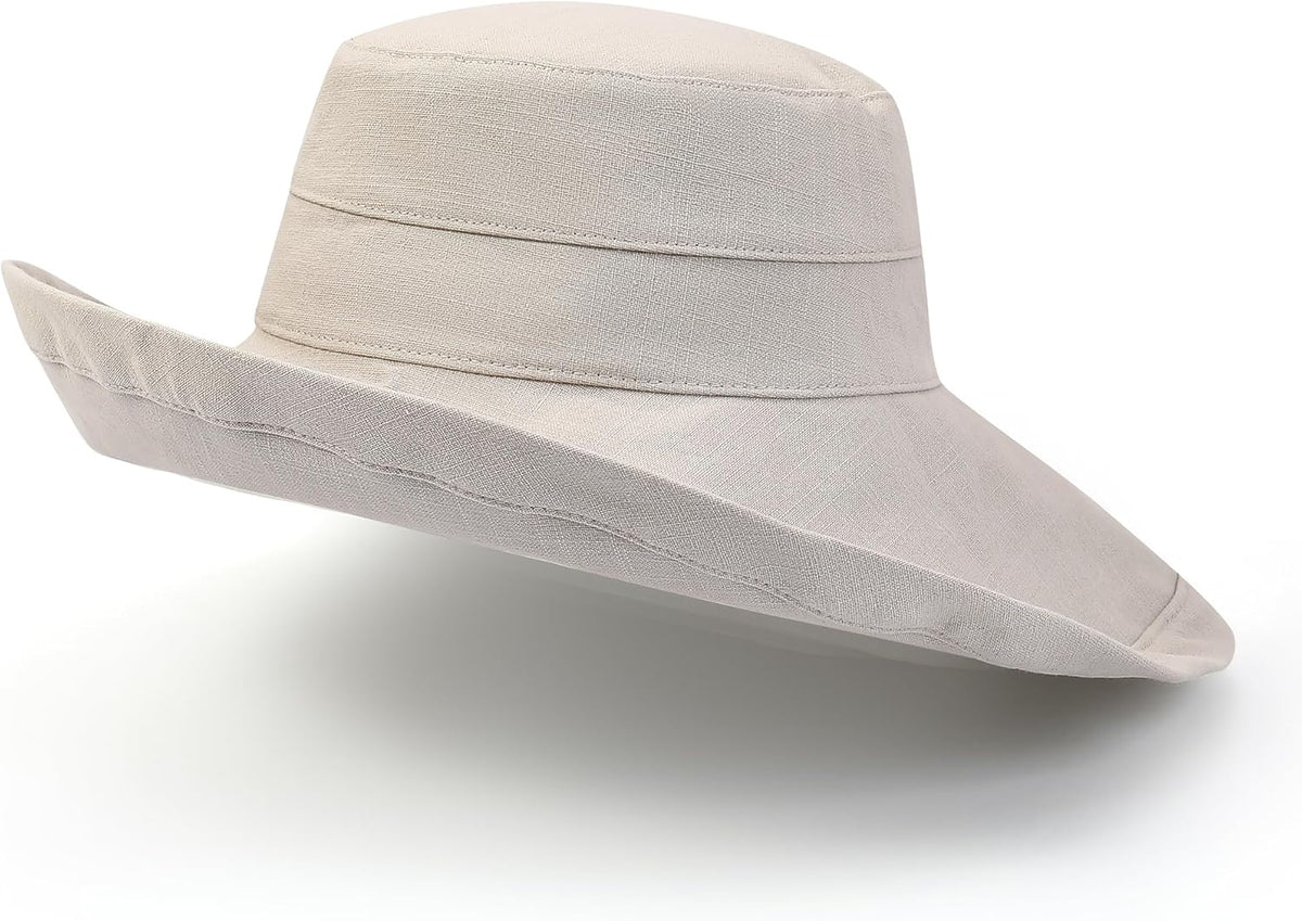Bona Wide Brim Sun Hat for Women | 4.7" Brim, Drawstring Adjust, UPF Sun Protection, Packable & Breathable