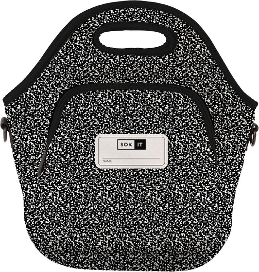 Sok It LunchTote Zippered Bag Insulated Neoprene Caddy (Compose Yourself, X-Large 6.5 Quart Lunch Tote)