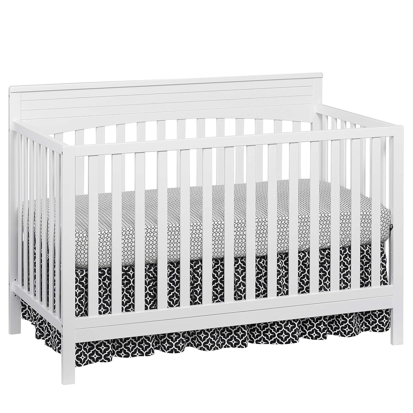 Oxford Baby Harper 4-in-1 Convertible Crib, Snow White, GreenGuard Gold Certified