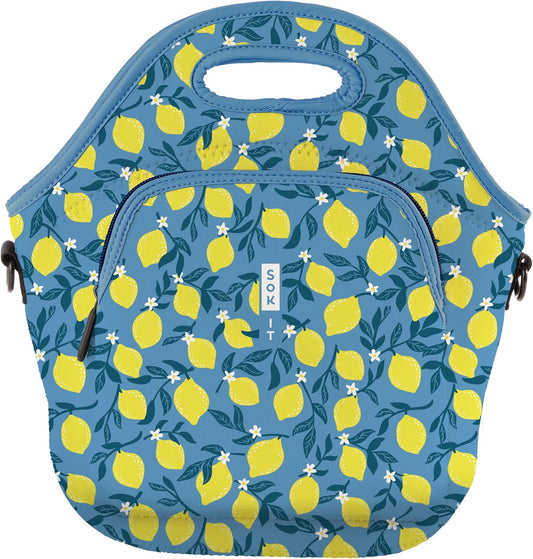 Sok It LunchTote Zippered Bag Insulated Neoprene Caddy (Main Squeeze, X-Large 6.5 Quart Lunch Tote)