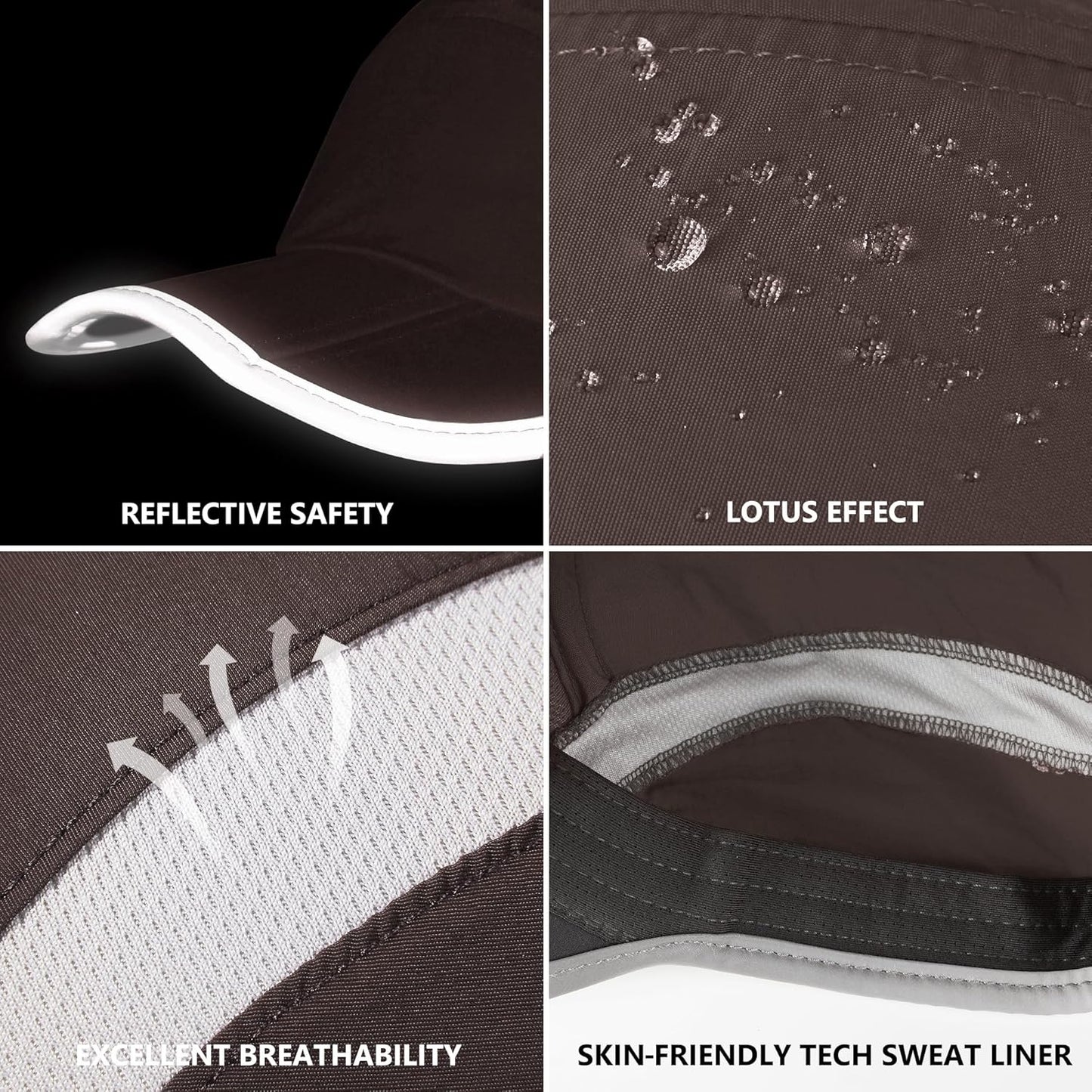 GADIEMKENSD Reflective Folding Outdoor Hat Unstructured Design UPF 50+ Sun Protection Sport Hats for Womens and Mens