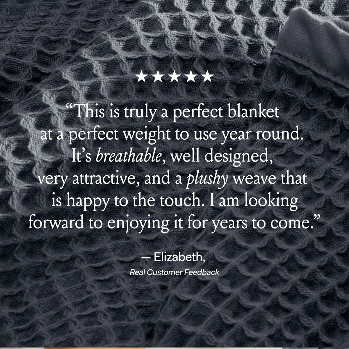 BOLL & BRANCH Waffle Bed Blanket - Full/Queen, White - Luxury 100% Organic Cotton - Soft, Lightweight and Breathable - Textured Waffle Weave Design