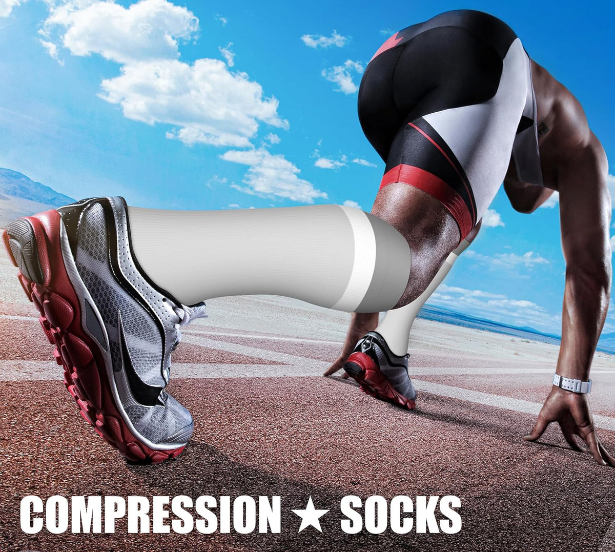 CHARMKING Compression Socks for Women & Men Circulation (3 Pairs) 15-20 mmHg is Best Support for Athletic Running Cycling