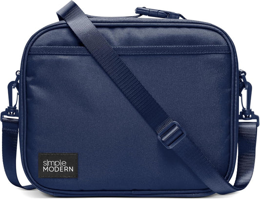 Simple Modern Hadley with Shoulder Strap | Lunch Box for Kids, Teens, and Adults | Insulated Bag for Girls, Boys, Women, Men | Meal Containers with Exterior and Interior Pockets | Navy