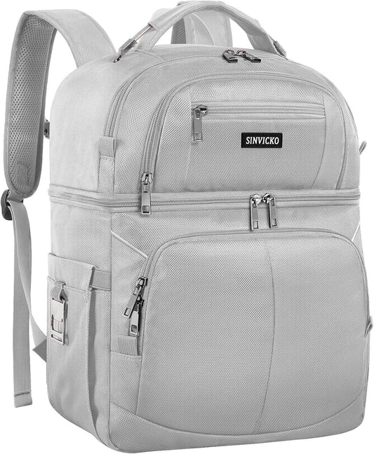 Insulated Cooler Backpack,Double Deck Leakproof Cooler Bag,Insulated Backpack Cooler Lunch Backpack for Men Women