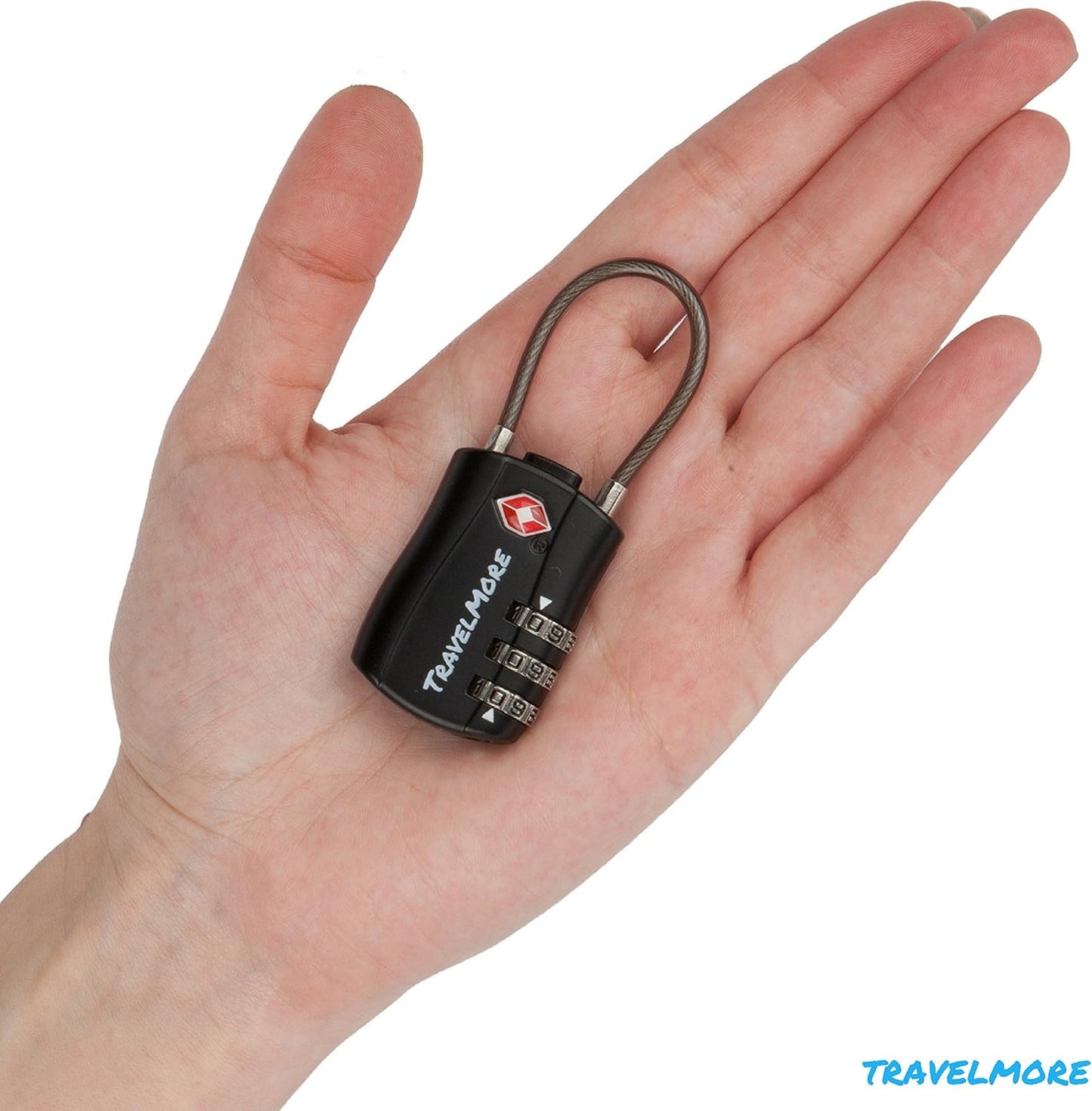 8 Pack TSA Approved Travel Combination Cable Luggage Locks for Suitcases - 4 Black & 4 Orange
