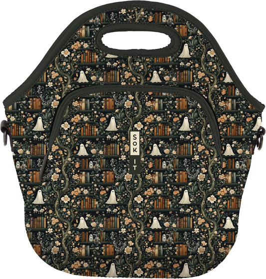 Sok It LunchTote Zippered Bag Insulated Neoprene Caddy (Ghost Stories, X-Large 6.5 Quart Lunch Tote)