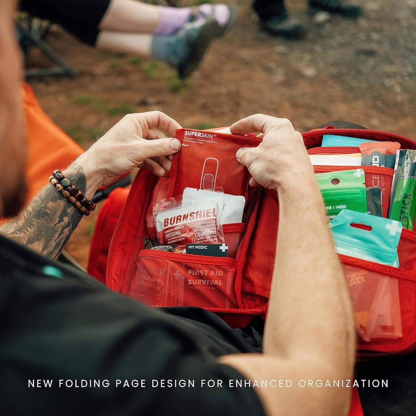MY MEDIC MyFAK PRO Ifak First Aid Kit - 140 Life Saving Trauma and Medical Items - HSA FSA Home Medical Kit for Camping or Car - Red