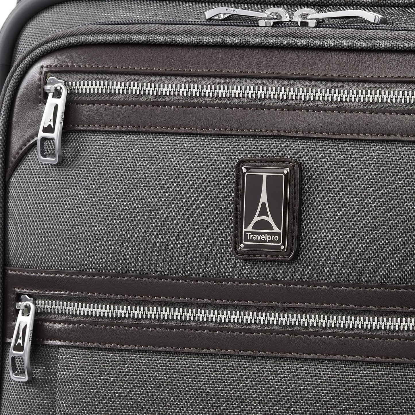Travelpro Platinum Elite Softside Expandable Carry on Luggage, 8 Wheel Spinner Suitcase, USB Port, Men and Women, International, Vintage Grey, Carry On 19-Inch